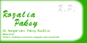 rozalia paksy business card
